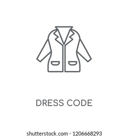 Dress code linear icon. Dress code concept stroke symbol design. Thin graphic elements vector illustration, outline pattern on a white background, eps 10.