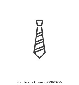 Dress code, Tie line icon, outline vector sign, linear pictogram isolated on white. logo illustration