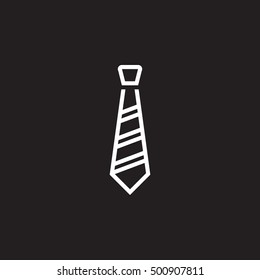 Dress code, Tie line icon, outline vector sign, linear pictogram isolated on black. logo illustration
