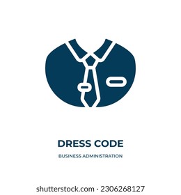dress code vector icon. dress code, fashion, dress filled icons from flat business administration concept. Isolated black glyph icon, vector illustration symbol element for web design and mobile apps