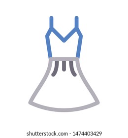 dress colour line vector icon