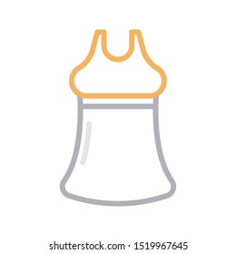 dress colour line vector icon
