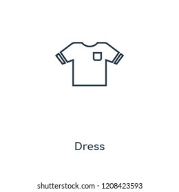 Dress concept line icon. Linear Dress concept outline symbol design. This simple element illustration can be used for web and mobile UI/UX.