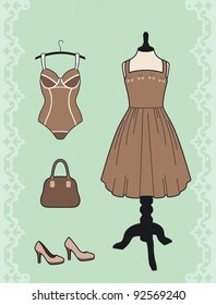 Dress and corset