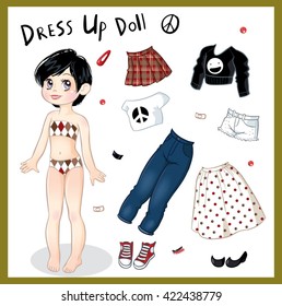 dress up cute paper doll 