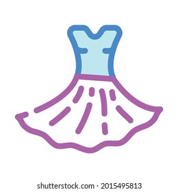 dress dancer color icon vector. dress dancer sign. isolated symbol illustration