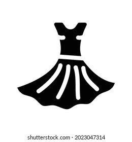 dress dancer glyph icon vector. dress dancer sign. isolated contour symbol black illustration