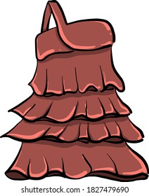 Dress for dancing, illustration, vector on white background