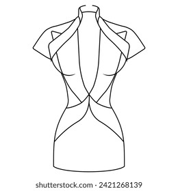 dress design casual technical fashion illustration 14