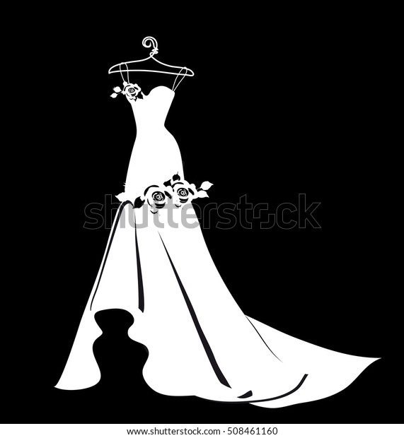 Dress Design Silhouette Stock Vector (Royalty Free) 508461160