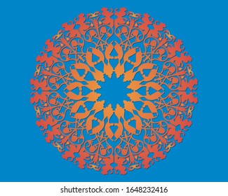 Dress design Textile Mandala pattern background 