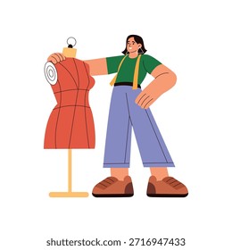 Ilustración de concepto de personaje de Vector plano. 