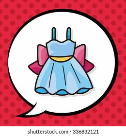 dress doodle, speech bubble
