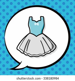 dress doodle, speech bubble