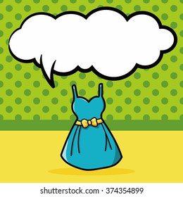 dress doodle, speech bubble