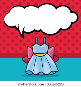 dress doodle, speech bubble