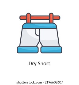 Dress Drying Filled Outline Vector Icon Design illustration on White background. EPS 10 File