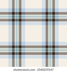 Dress fabric vector background, 50s pattern tartan texture. Creative seamless check plaid textile in linen and light colors palette.