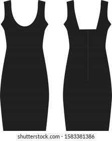 Dress Fashion Flat Editable Template