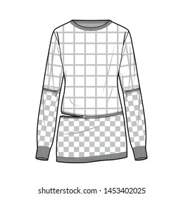 Dress fashion flat sketch template