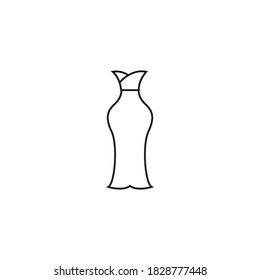 Dress fashion line logo vector template