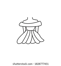 Dress fashion line logo vector template