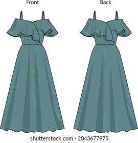 dress fashion vector pattern for lady