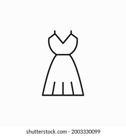 Dress, female dress, skirt icon. Vector illustration. summer dress icon on white background. Simple element illustration from Fashion concept. dress icon. On white.