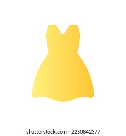 Dress flat gradient color ui icon. Women clothing store. Stylish apparel. Branded clothes. Simple filled pictogram. GUI, UX design for mobile application. Vector isolated RGB illustration