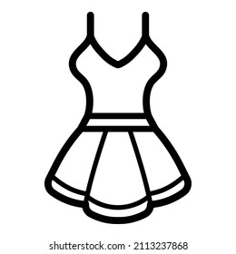 Icono De Vestido Plano Aislado En Fondo Blanco