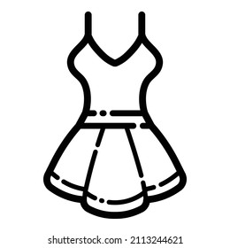 Dress Flat Icon Isolated On White Background