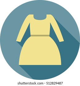 Dress flat icon vector