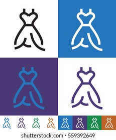 Dress Flat minimal icon vector