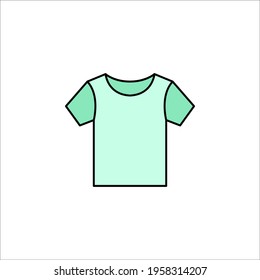 dress flat outline vector art icon.