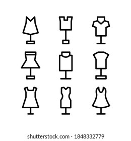 Dress Form icon or logo isolated sign symbol vector illustration - Collection of high quality black style vector icons
