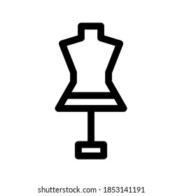 Dress Form Icon Or Logo Isolated Sign Symbol Vector Illustration - High Quality Black Style Vector Icons
