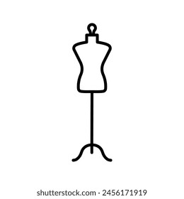 dress form icon. Mannequin icon color editable