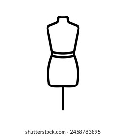 dress form icon. Mannequin icon color editable