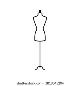 Dress Form Icon. Mannequin Icon. Vector Illustration.