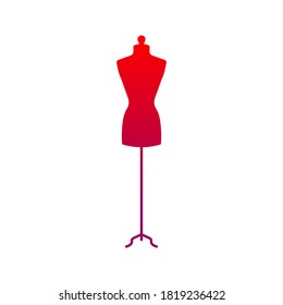 Dress Form Icon. Mannequin Icon. Vector Illustration.