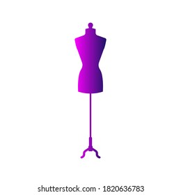 Dress Form Icon. Mannequin Icon. Vector Illustration.