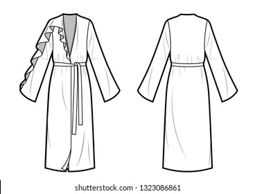 dress with frill