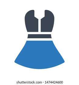 dress glyph colour vector icon