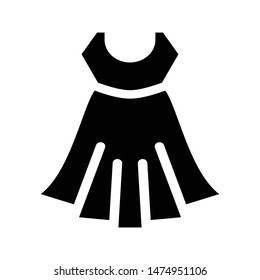 dress glyph flat vector icon