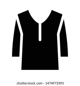 dress glyph flat vector icon
