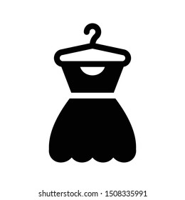 dress glyph flat vector icon