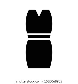 dress glyph flat vector icon