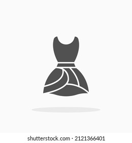 Dress glyph icon. Can be used for digital product, presentation, print design and more.