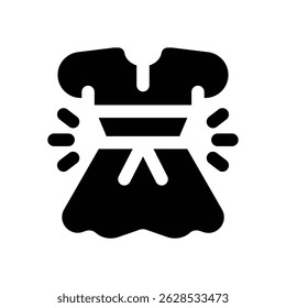 Icono de glifo de vestido. Icono de Vector fuerte y sólido para Sitios web, interfaces móviles, presentaciones y marca visual. Alta calidad y fácil de editar.