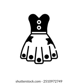 Dress Glyph Icon, Vector illustration